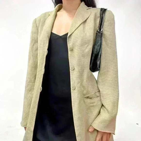 90s hounds tooth vintage blouse - Picture 2 of 8